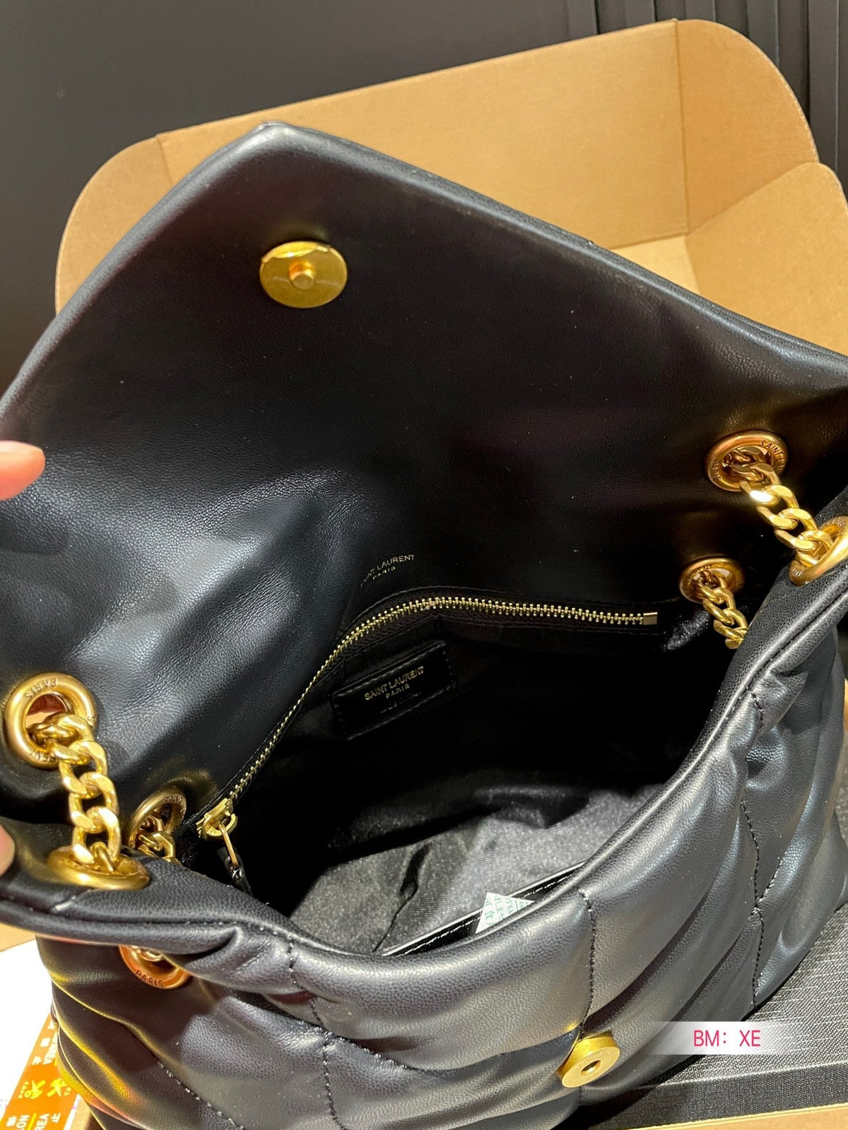 Y PUFFER SMALL SIZE BAG IN QUILTED LAMBSKIN Size: 28*17 CM