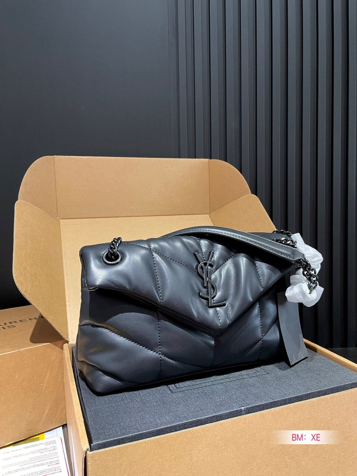 Y PUFFER SMALL SIZE BAG IN QUILTED LAMBSKIN Size: 28*17 CM