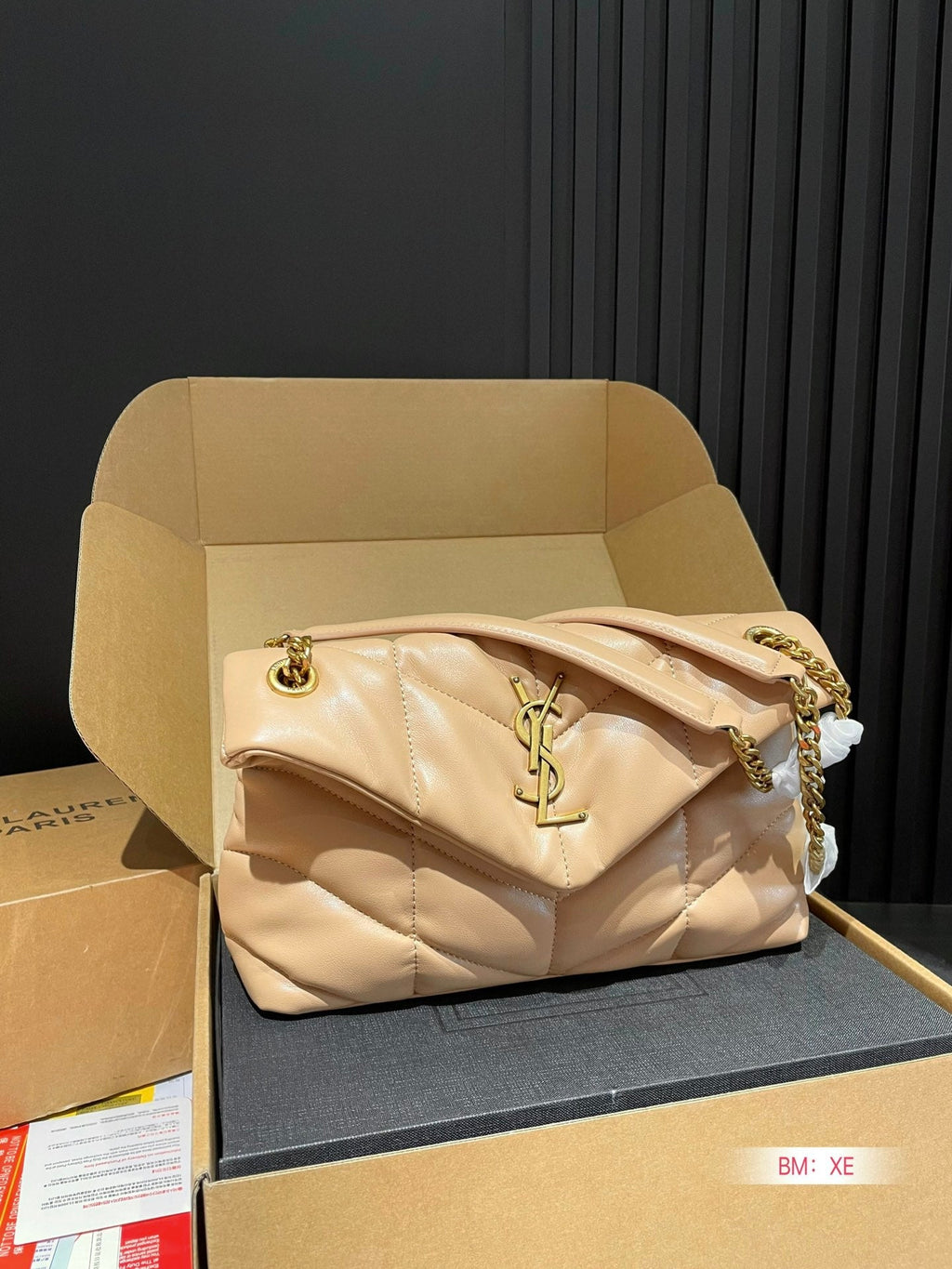 Y PUFFER SMALL SIZE BAG IN QUILTED LAMBSKIN Size: 28*17 CM