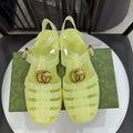 GG Sandals with Double G Light Yellow Gold TPU 818207