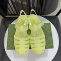 GG Sandals with Double G Light Yellow TPU 818206