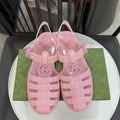 GG Sandals with Double G Light Pink TPU 818205