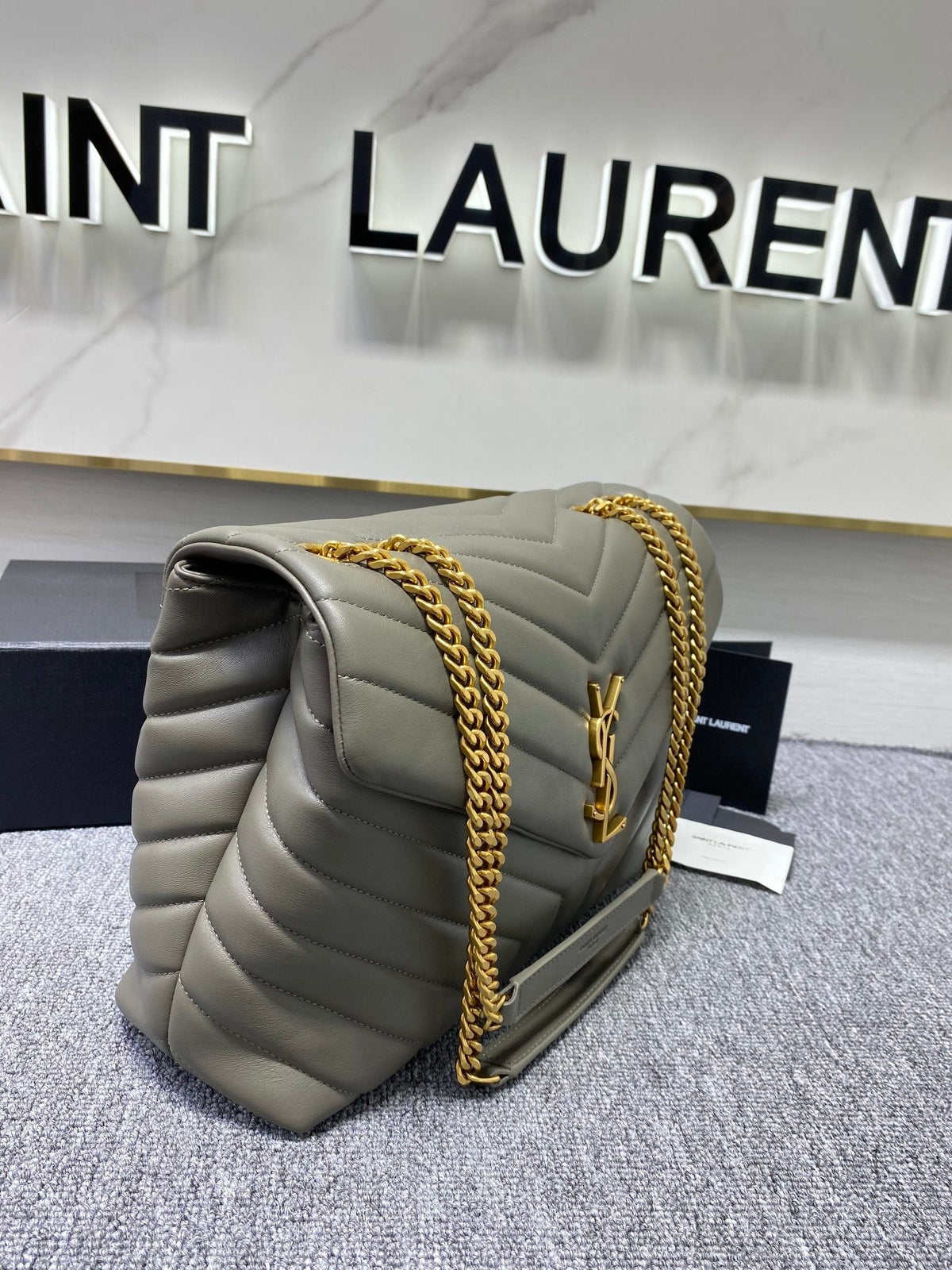 Y Loulou Medium Chain Bag In Y Leather