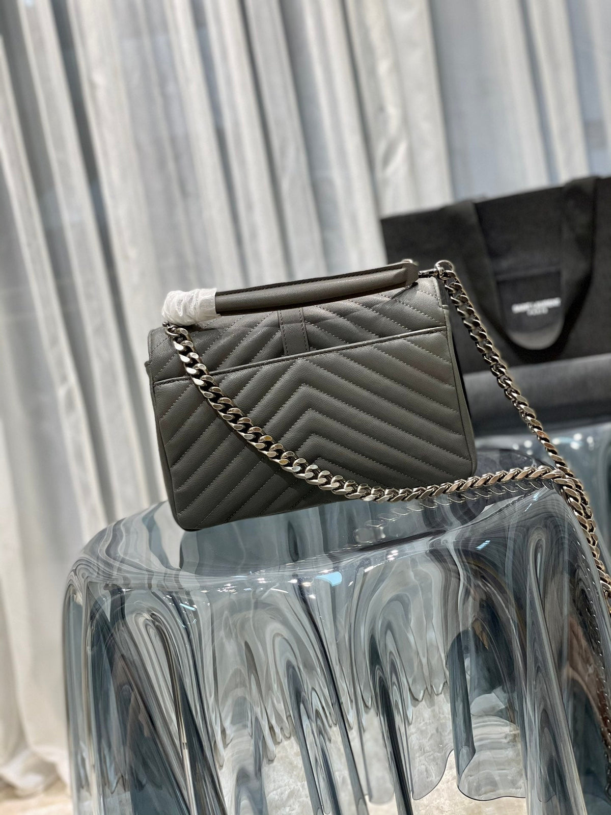 Y College Medium Quilted leather Bag