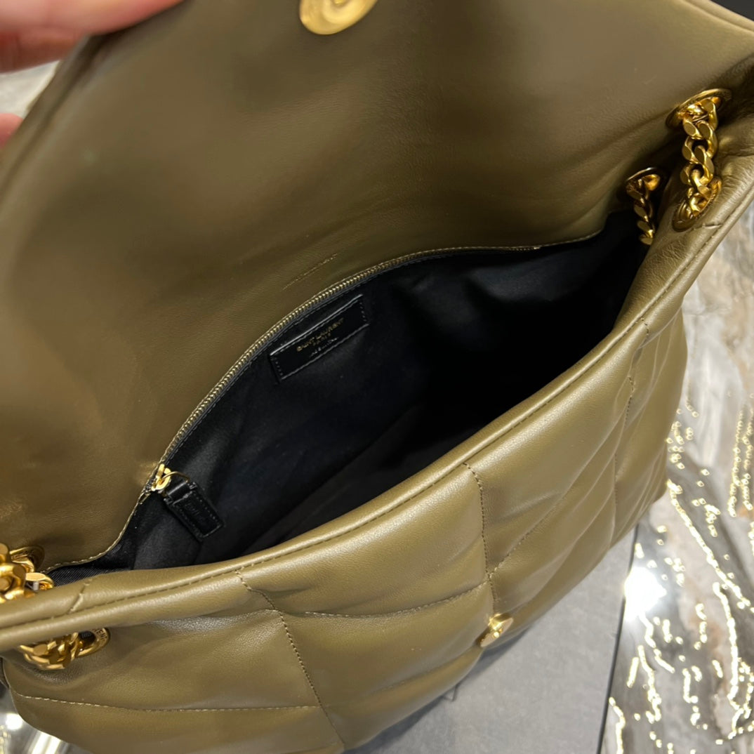 Y PUFFER MEDIUM BAG IN QUILTED LAMBSKIN