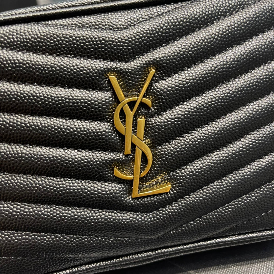 Y Lou Mini Bag In Quilted  Grain  De Poudre Embossed Leather