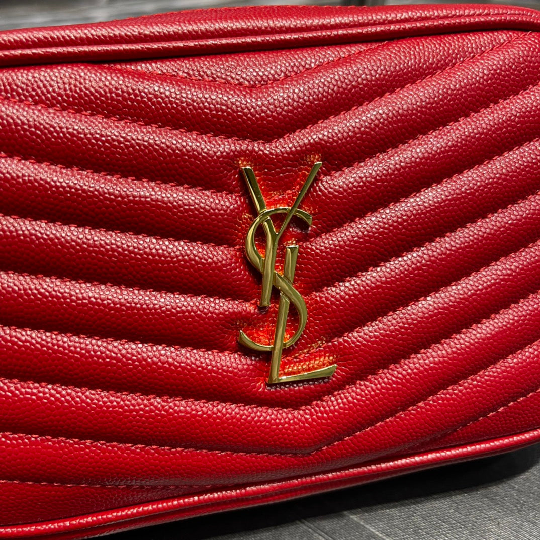 Y Lou Mini Bag In Quilted  Grain  De Poudre Embossed Leather