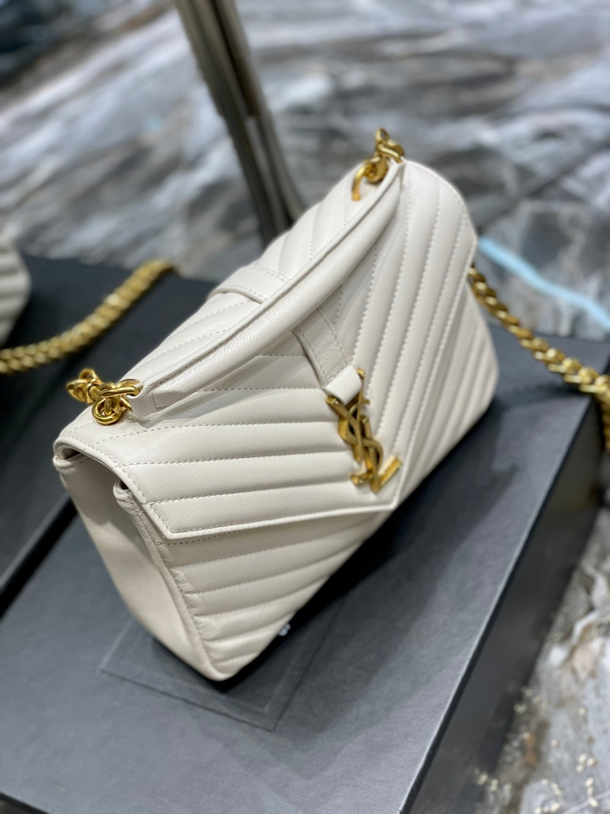 Y College Medium Quilted leather Bag