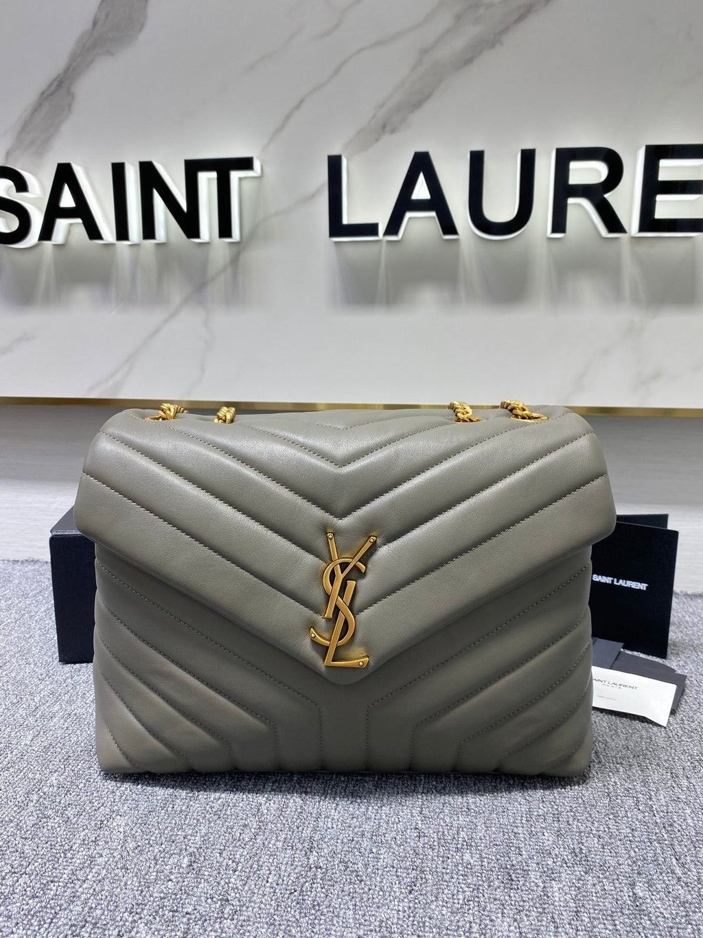 Y Loulou Medium Chain Bag In Y Leather