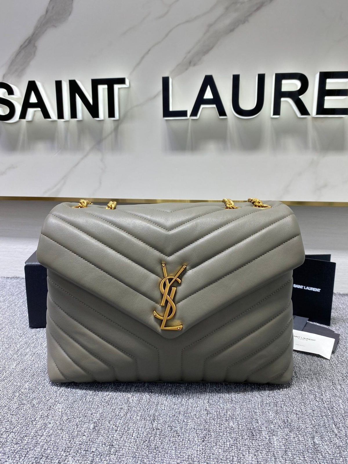 Y Loulou Medium Chain Bag In Y Leather