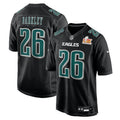 Saquon Barkley Philadelphia Eagles Nike Super Bowl LIX Jersey - Carbon Black