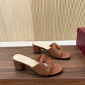 GG Interlocking G Cutout Sandals 5.5cm Brown Sheepskin 646498