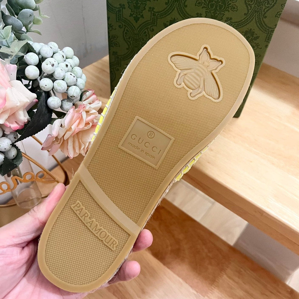GG  Casual Style Logo Sandals Yellow