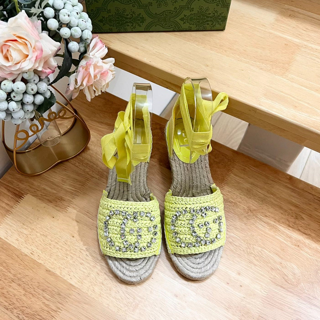 GG  Women Flat Shoes Yellow