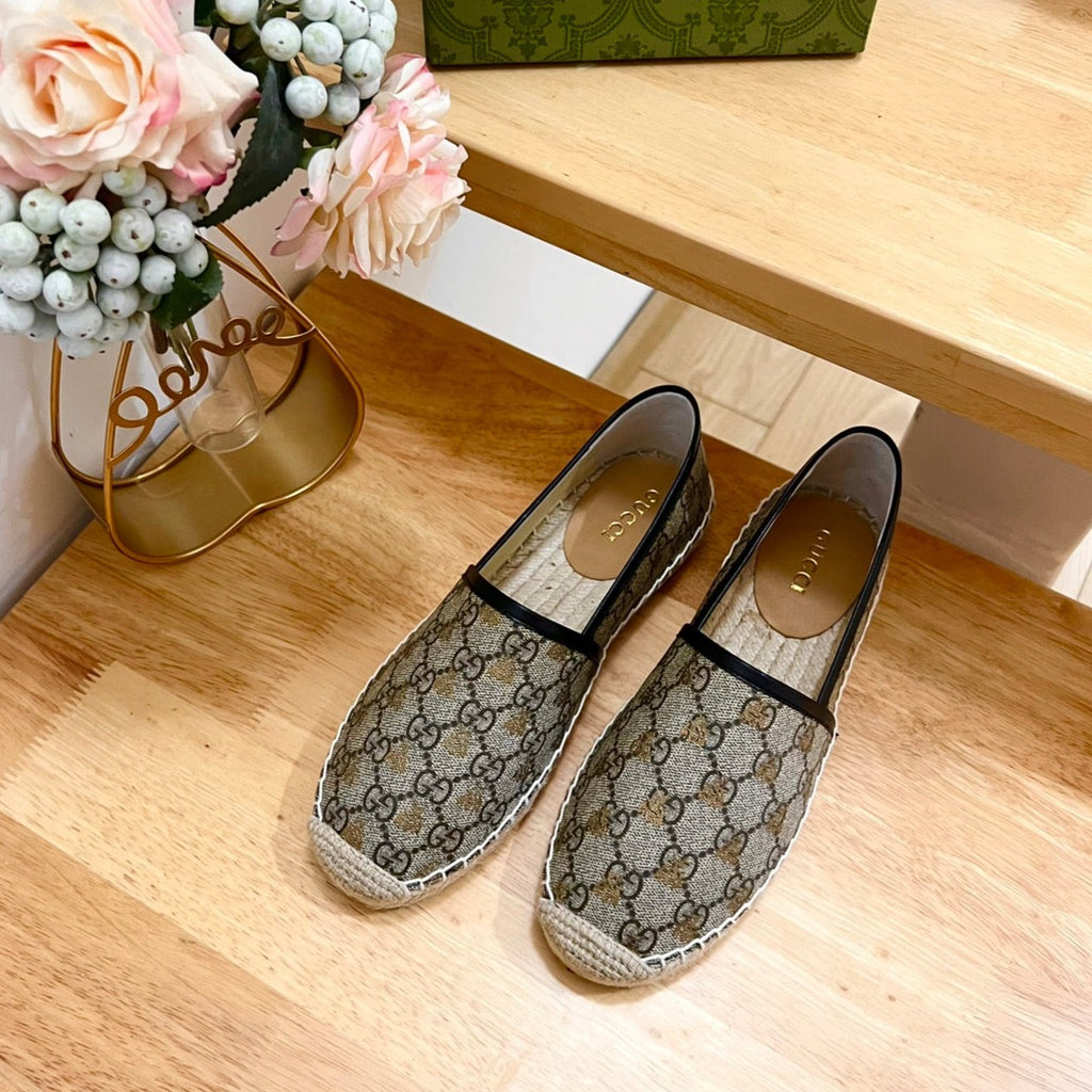 GG  Supreme Flat Shoes Brown Caro