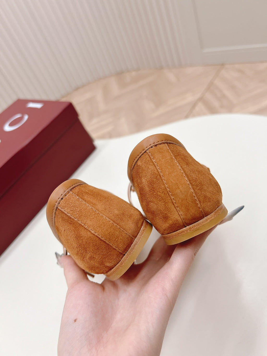 GG BALLET FLAT CARAMEL SUEDE