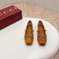 GG BALLET FLAT CARAMEL SUEDE
