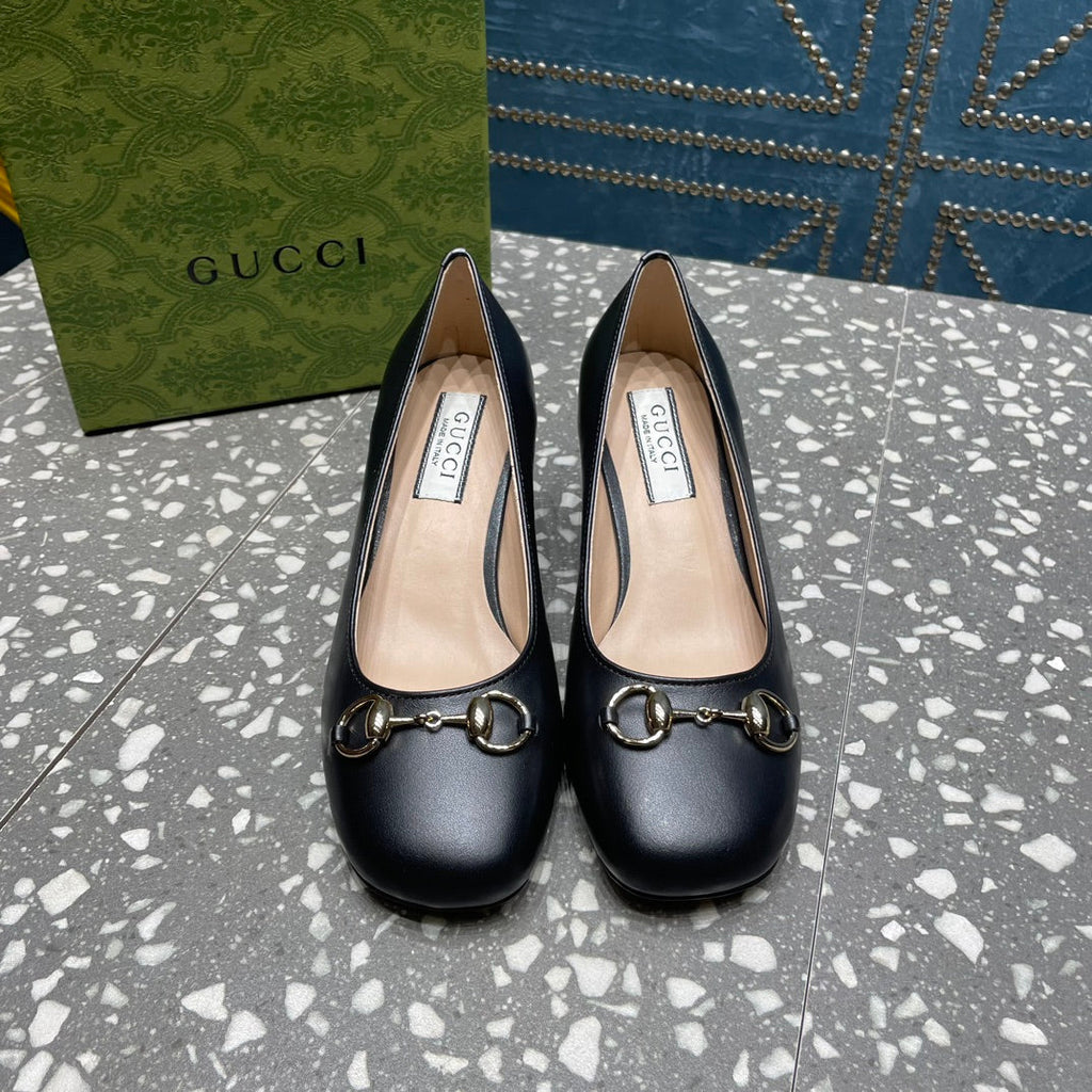 HIGH PUMP 55MM IN BLACK SHEEPSKIN