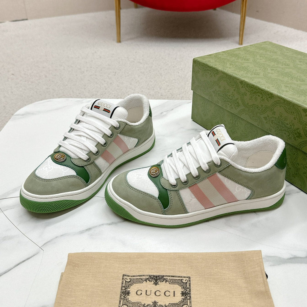GG Sneaker Khaki Suede Green Calfskin