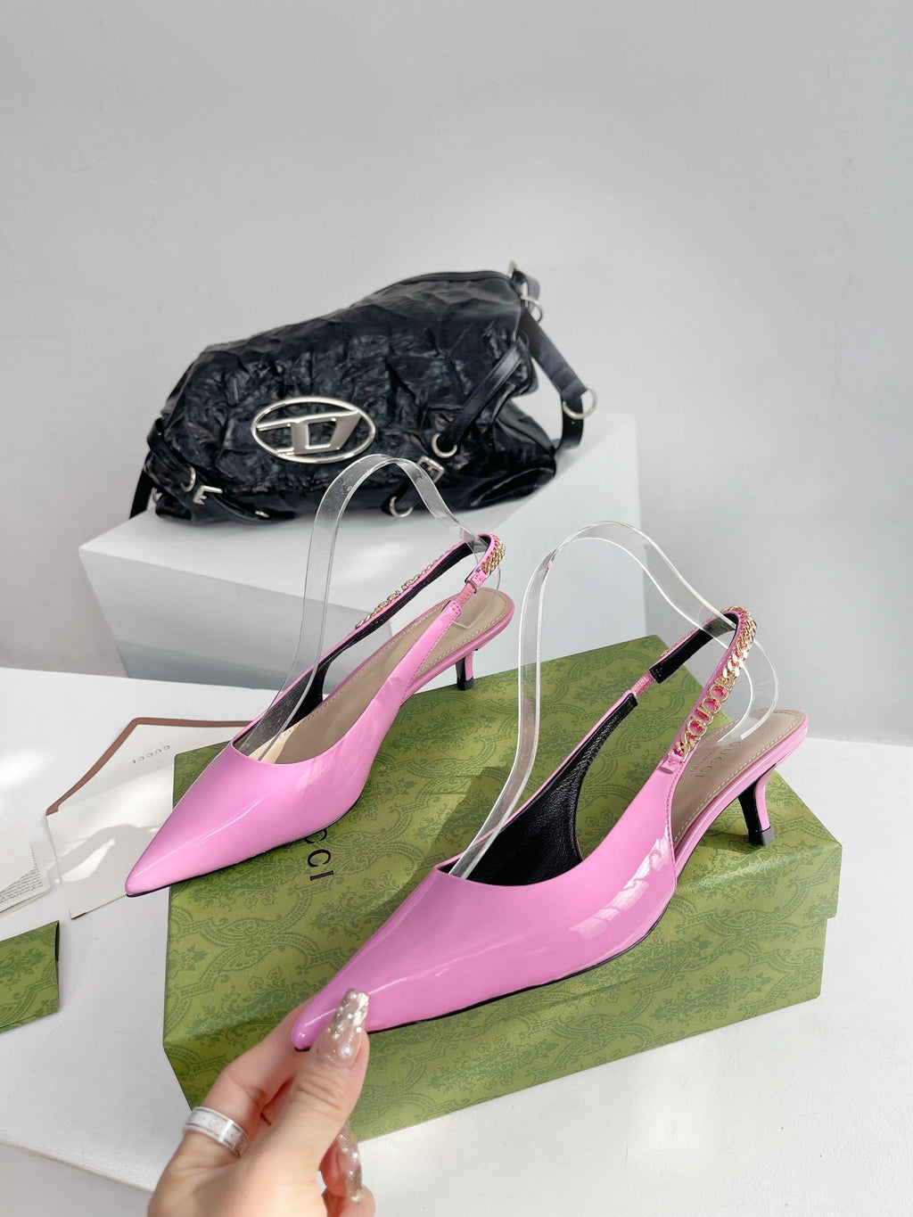 GG SIGNORIA 45 SLINGBACK PUMP TAFFY LAMBSKIN