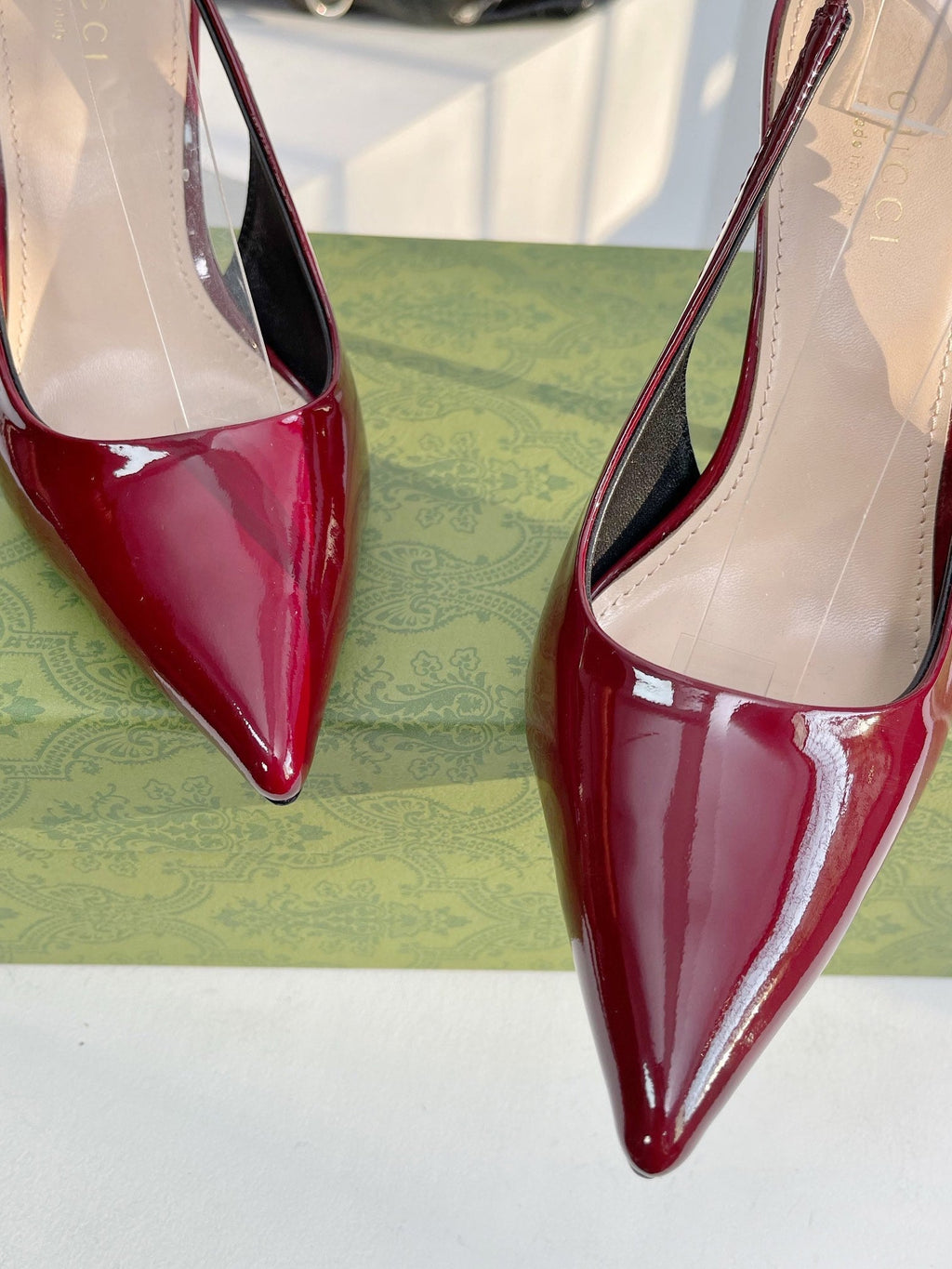GG SIGNORIA 45 SLINGBACK PUMP BLOOD LAMBSKIN