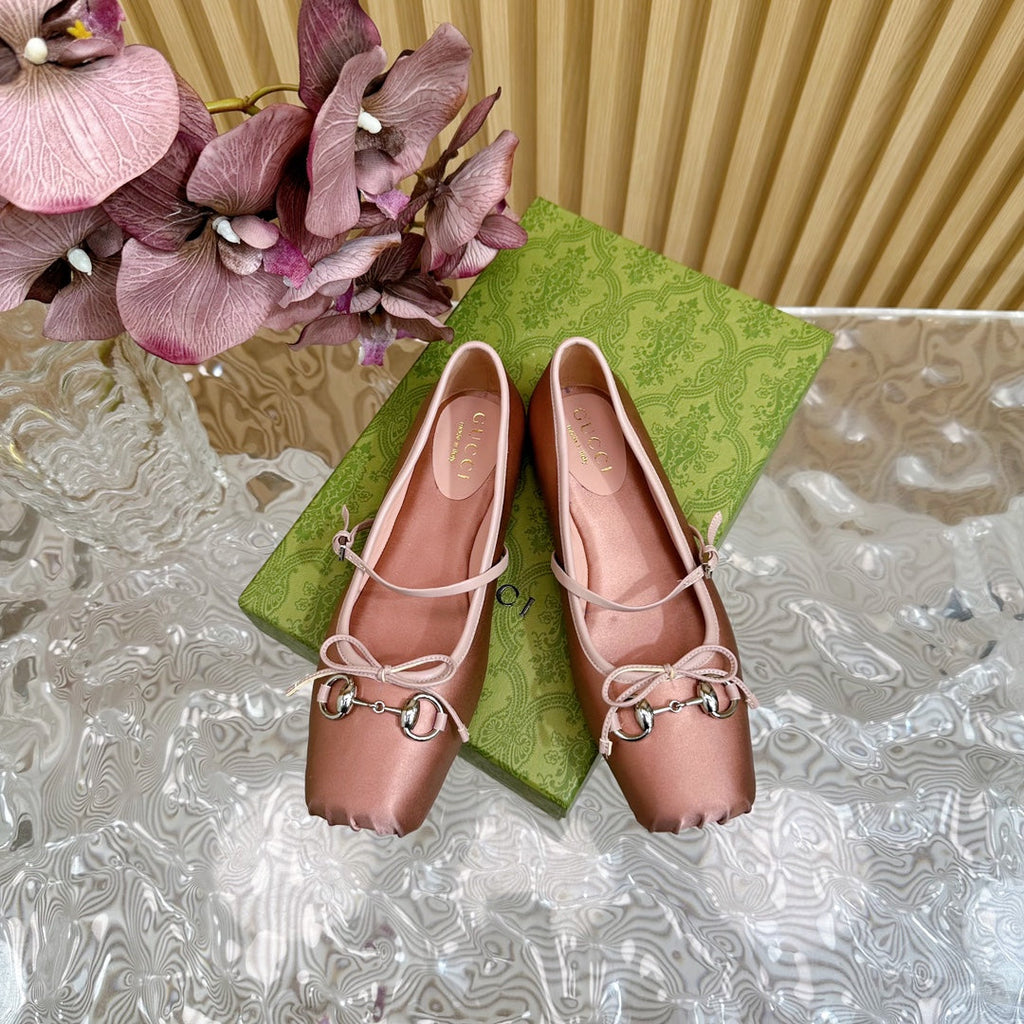 BALLET FLAT IN CORAL PINK SILK