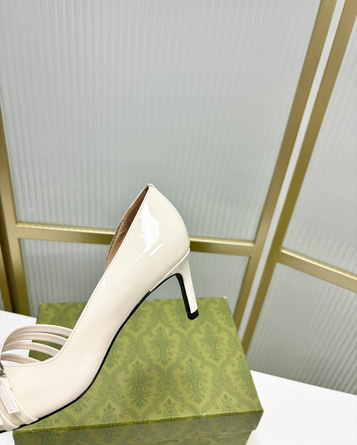 HIGH PUMP 6 CM IN WHITE CALFSKIN