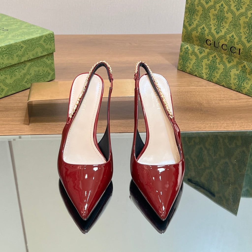 GG SIGNORIA SLINGBACK PUMP BLOOD LAMBSKIN