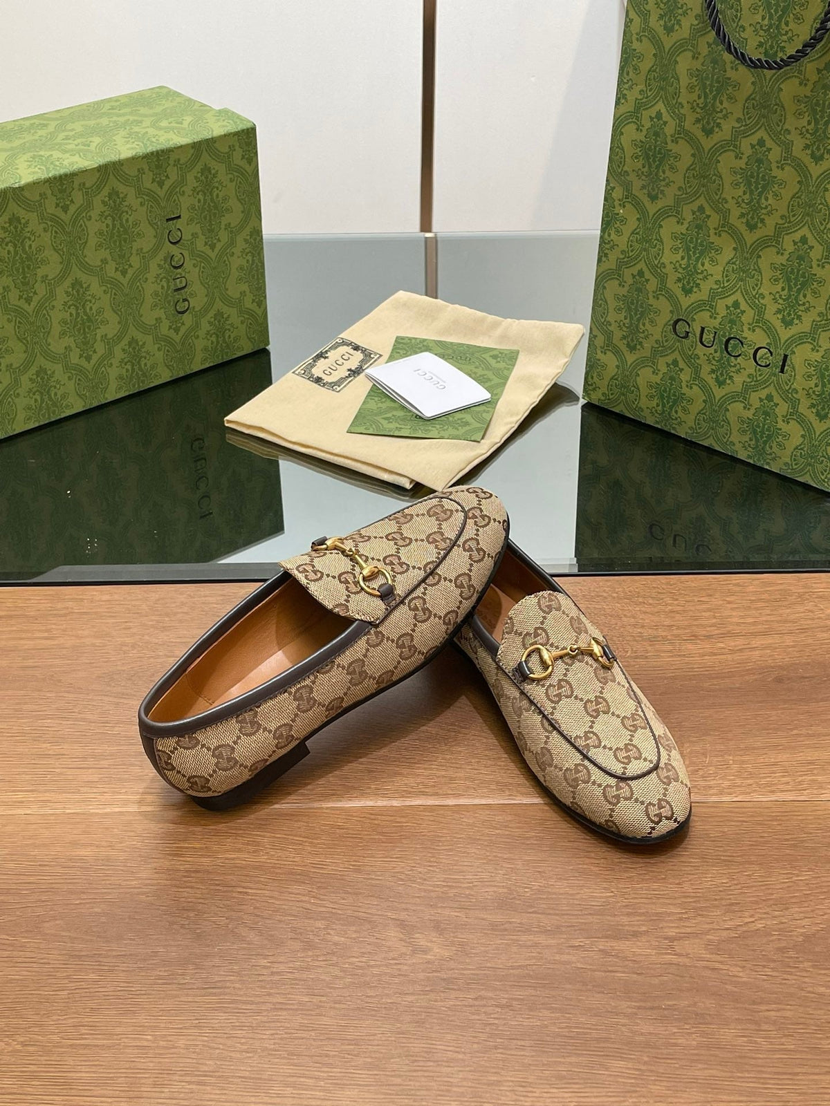 GG JORDAAN LOAFER LIGHT BROWN WOVEN FABRIC