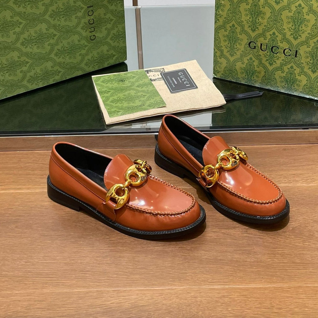 GG Marina Loafer Bronw Patent Calfskin