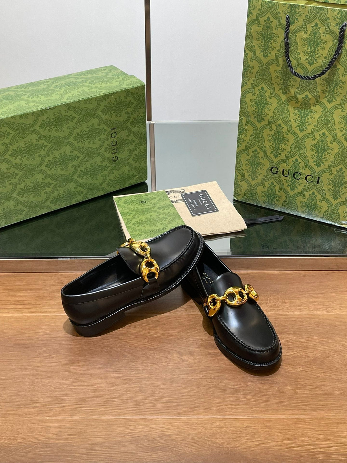 GG Marina Loafer Black Calfskin