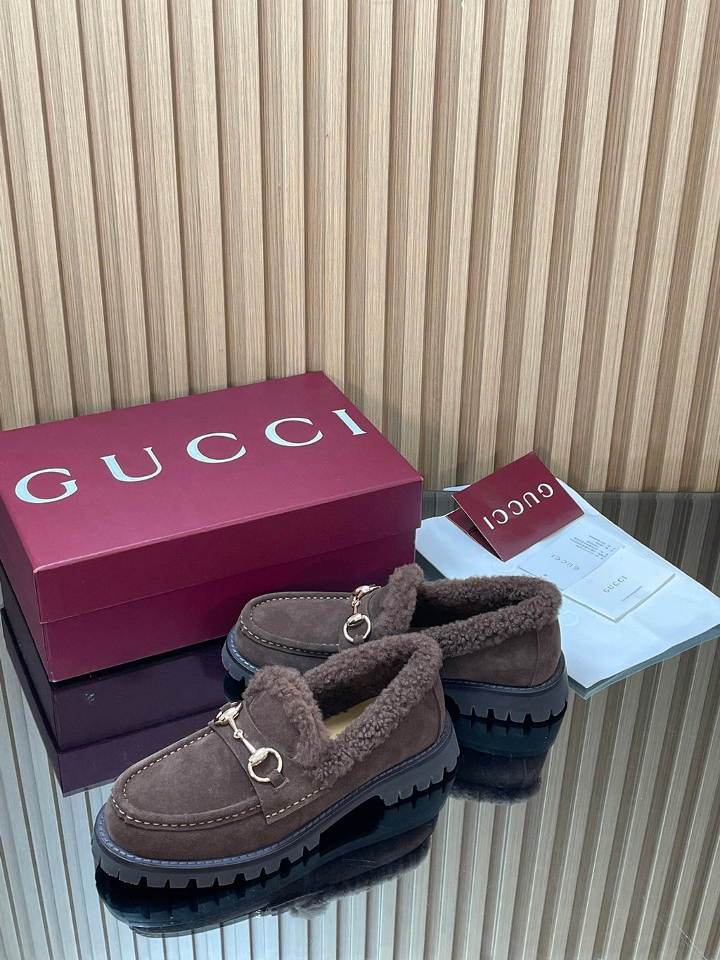 Gucci 2025 Horsebit Loafer Brown Suede Wool 563045