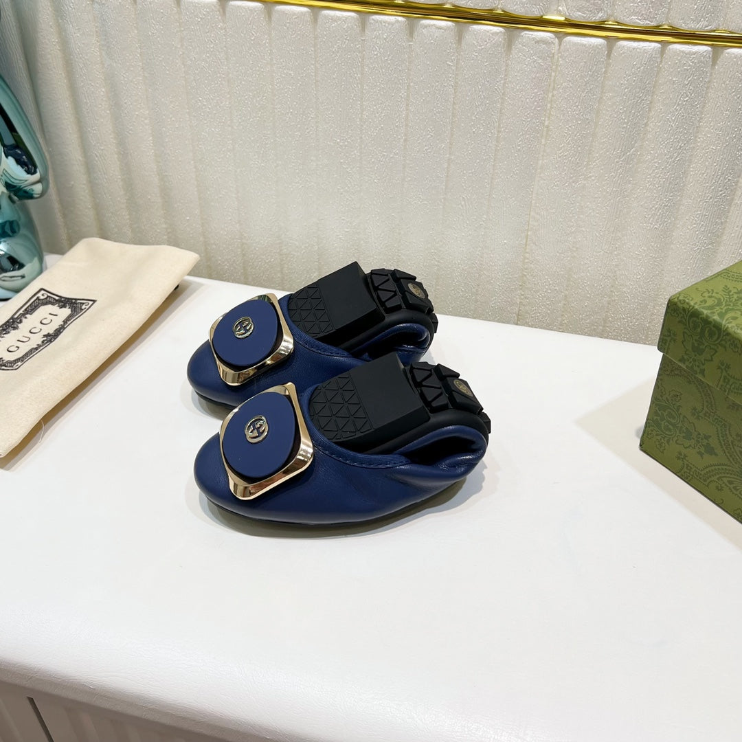 GG BALLET SUPER SLIM NAVY LAMBSKIN