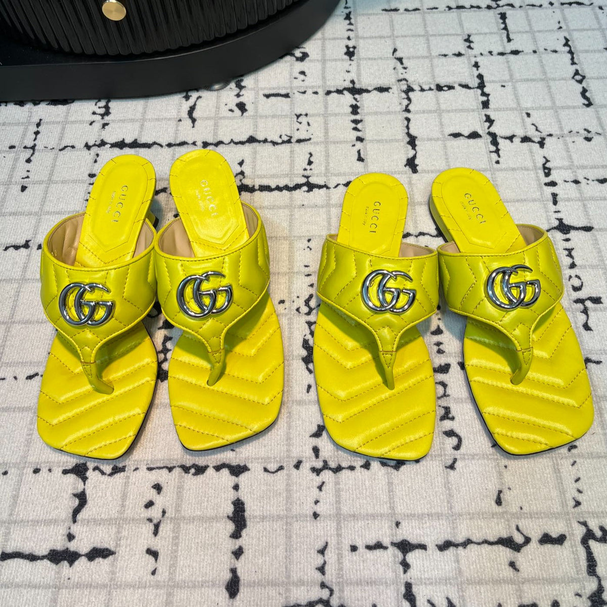 GG THONG SANDALS 55 LEMON CALKSKIN