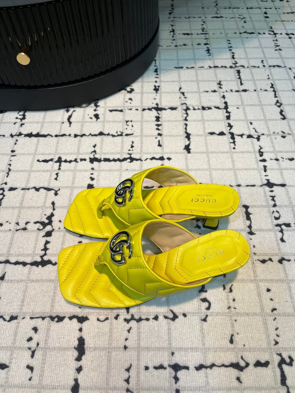 GG THONG SANDALS 55 LEMON CALKSKIN