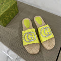 GG INTERLOCKING G ESPADRILLE LEMON FABRIC