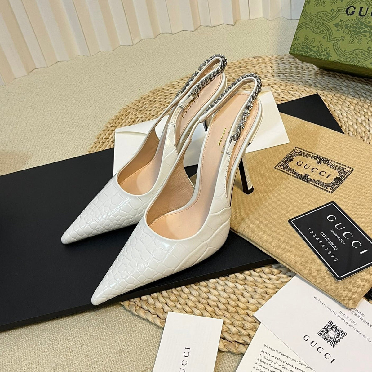 GG Women's High Heels  White