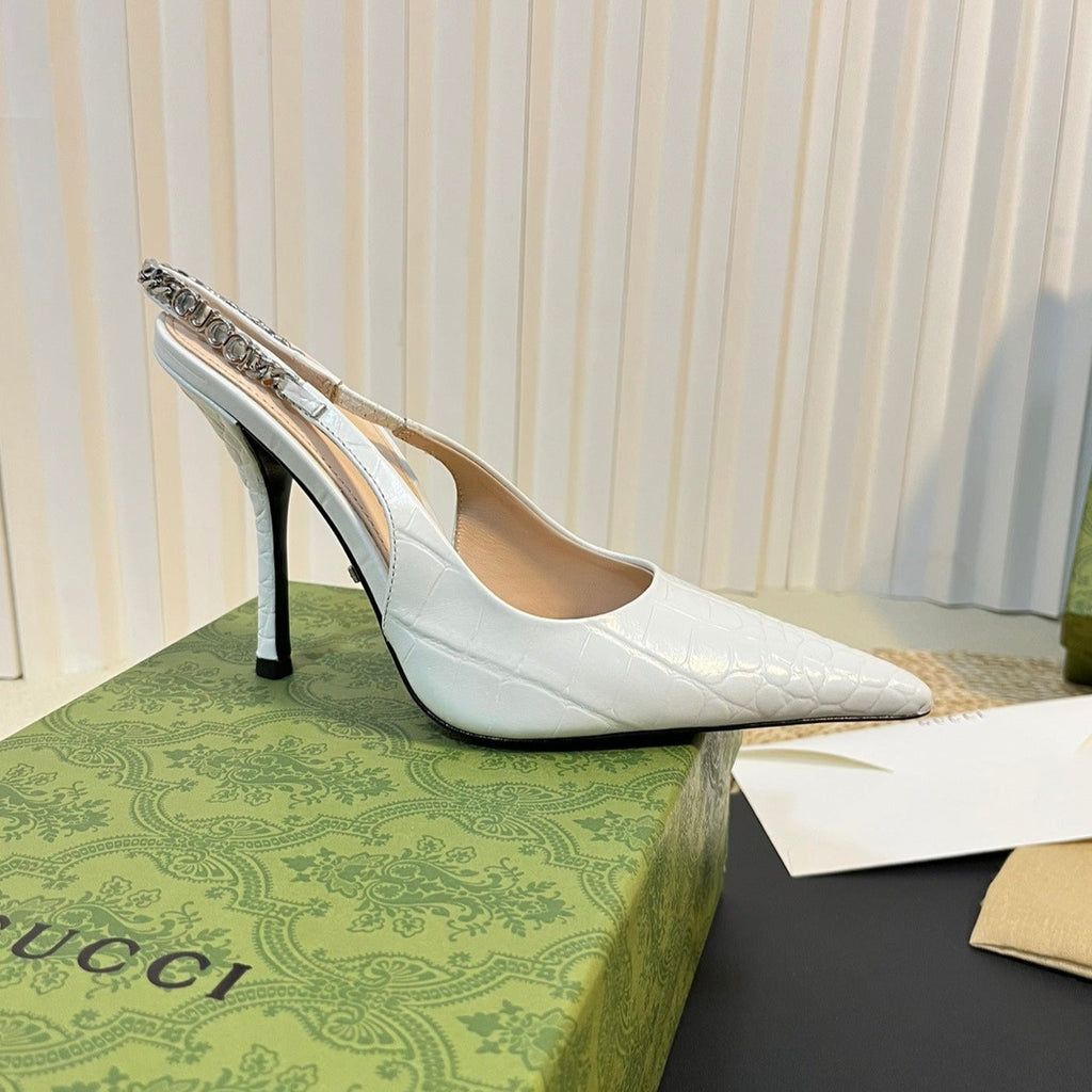 GG Women's High Heels  White