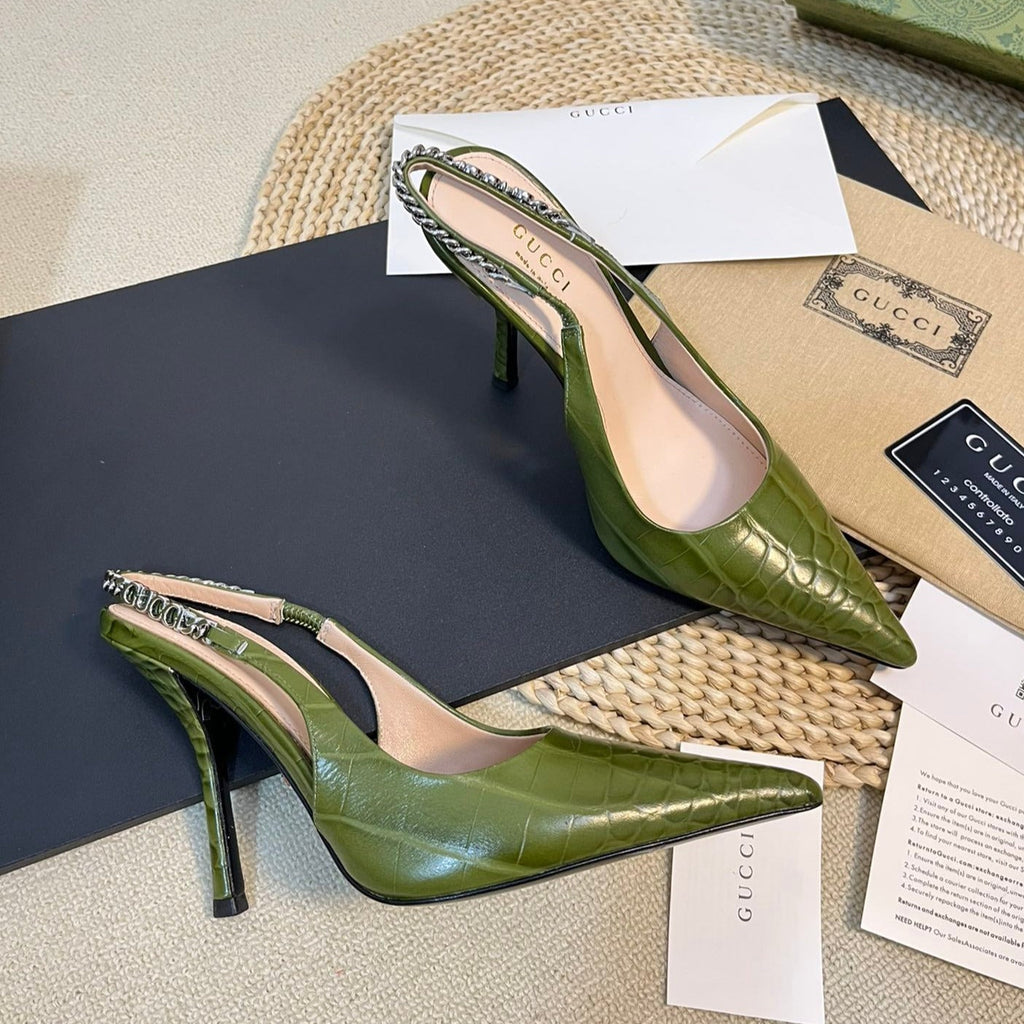 GG Women's High Heels  Green Juniper
