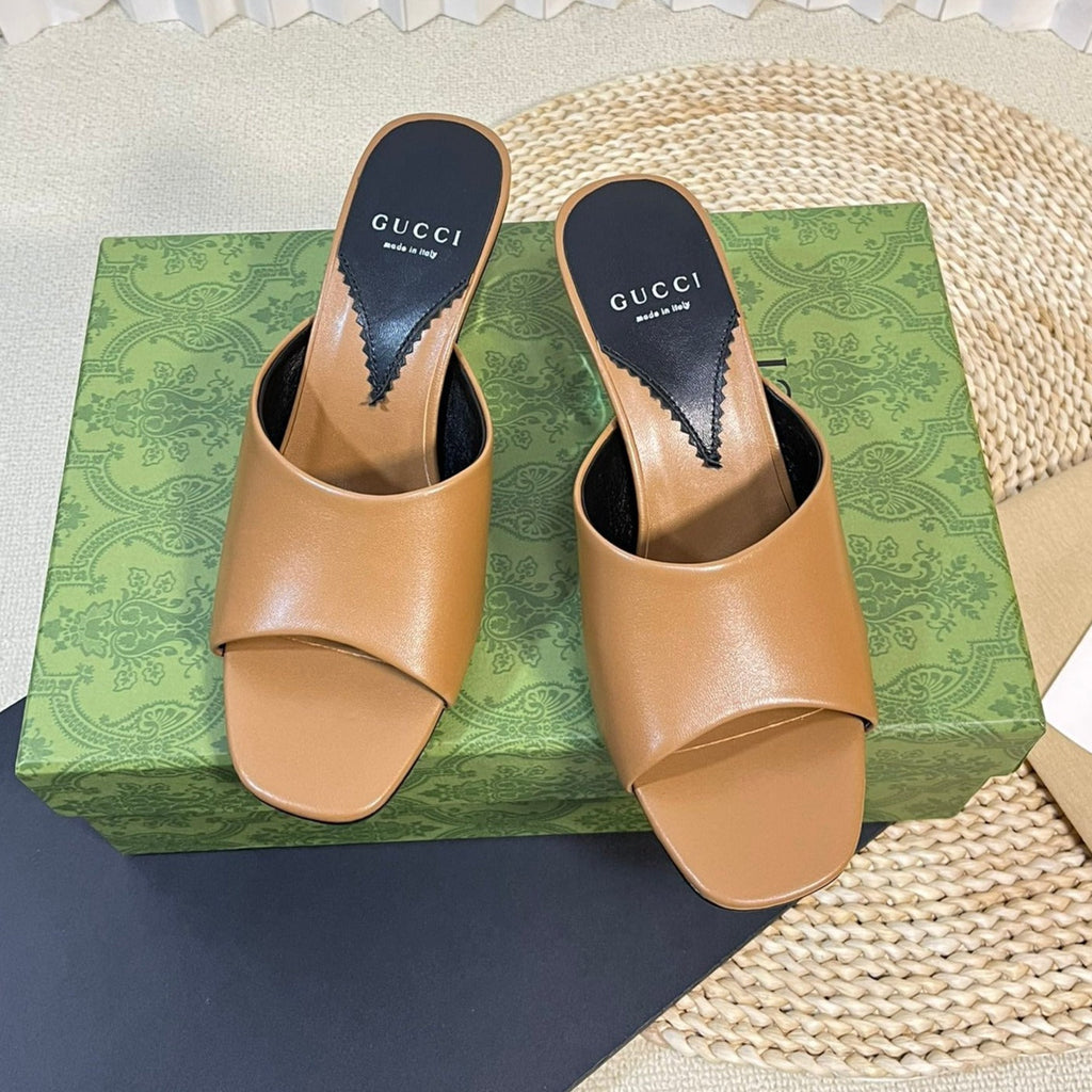 GG  Women's Heeled Sandals Gingerbread Brown