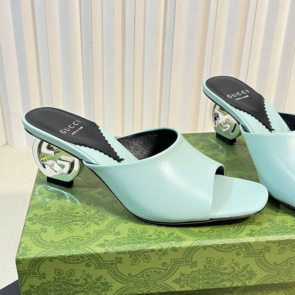 GG  Women's Heeled Sandals Vivid Sky Blue
