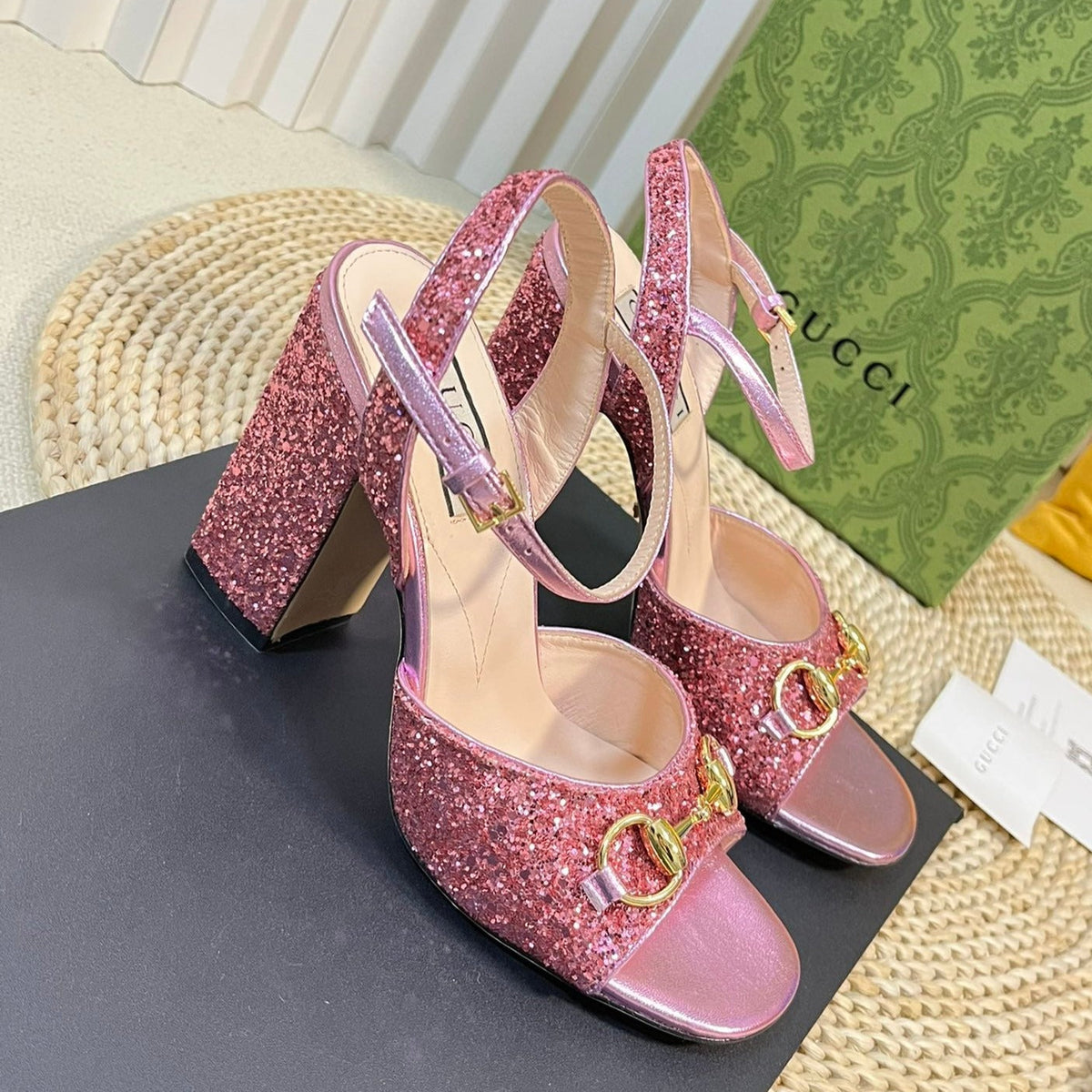 GG Women Sandal High Heels Pink
