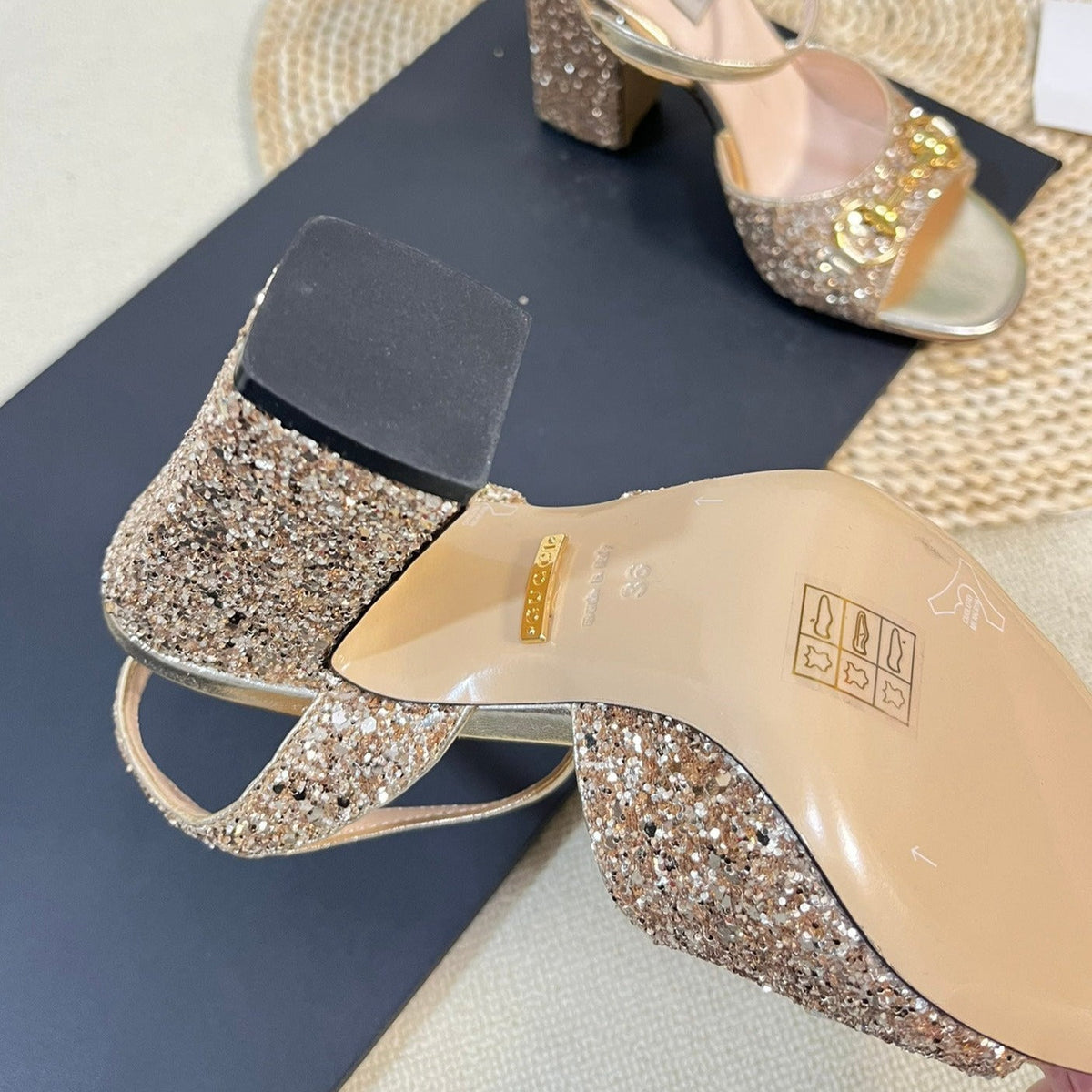 GG Women Sandal High Heels Cream