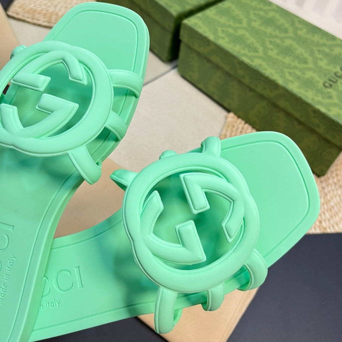 GG Rubber Slide Blue Cadet