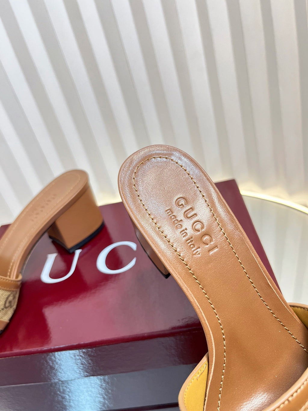 GC 25 Horsebit GG 50mm Sandals Brown Canvas 294678