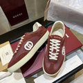 GG G75 Sneaker Burgundy Suede Mesh 818353