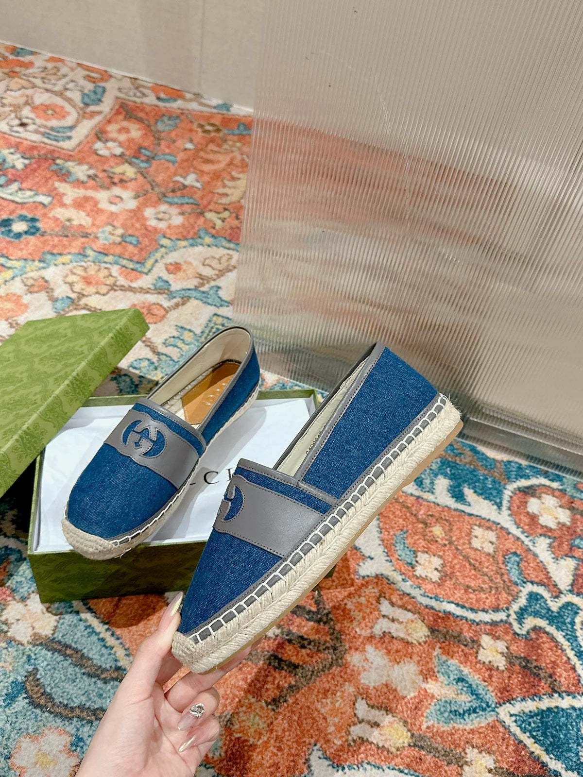 GG ESPADRILLES SLIP - ON AEGEAN CANVAS