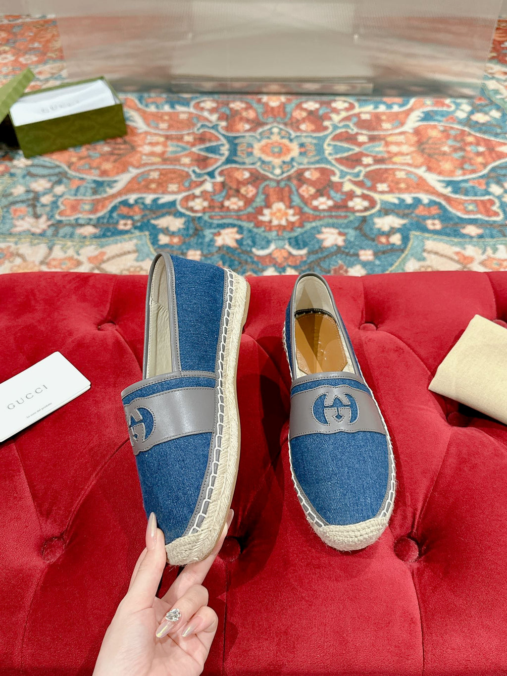 GG ESPADRILLES SLIP - ON AEGEAN CANVAS