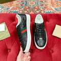 GG Ace Sneaker Black Monogram Empreinte Calfskin