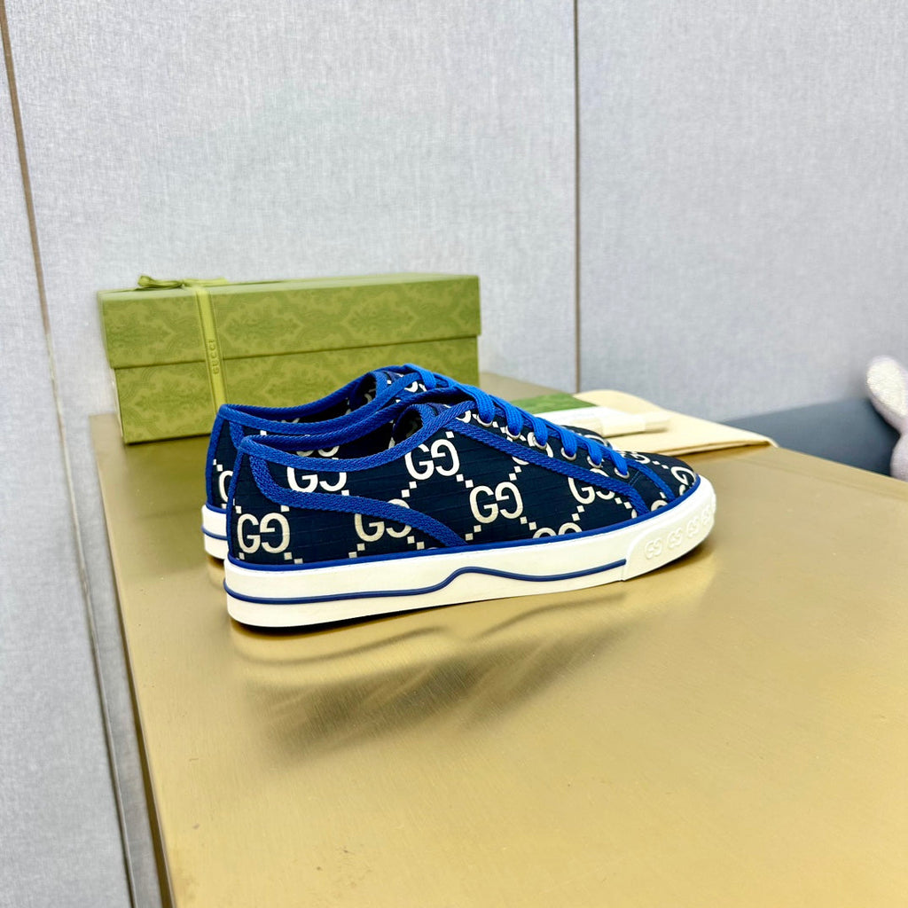 GG TENNIS 1977 TRAINER BLACK AND COBALT CANVAS